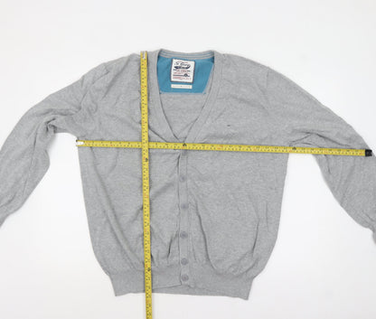 Mens UK Size 2XL St George by Duffer Grey Cardigan Jumper