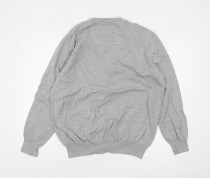 Mens UK Size 2XL St George by Duffer Grey Cardigan Jumper