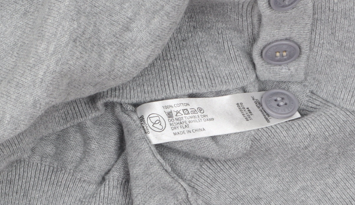 Mens UK Size 2XL St George by Duffer Grey Cardigan Jumper