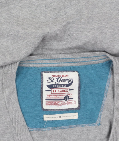 Mens UK Size 2XL St George by Duffer Grey Cardigan Jumper