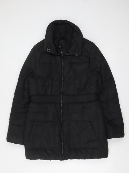 Womens UK Size 14 Brave Soul Black Puffer Jacket
