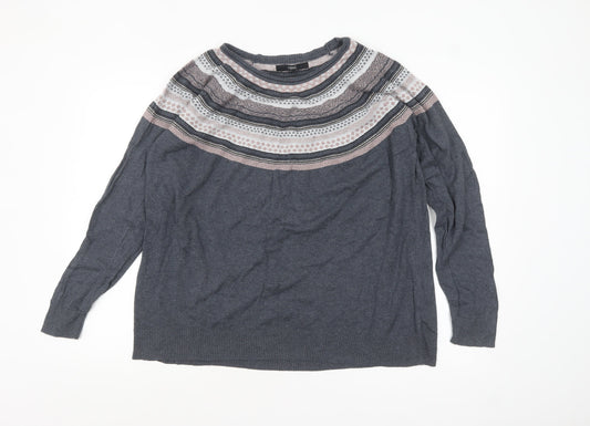 Womens UK Size 20 NEXT Grey Pullover Jumper