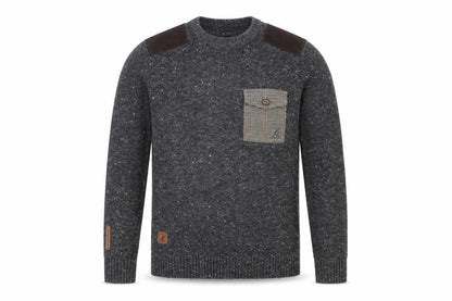 Kangol Men's Grey Small Crew Neck Pullover Jumper with Patches