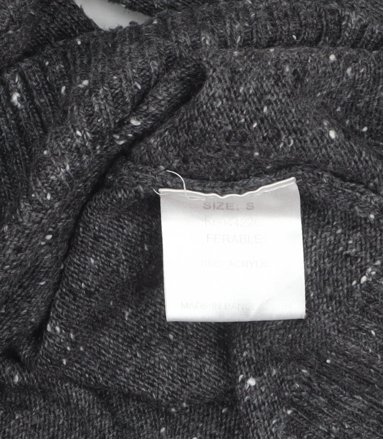 Kangol Men's Grey Small Crew Neck Pullover Jumper with Patches