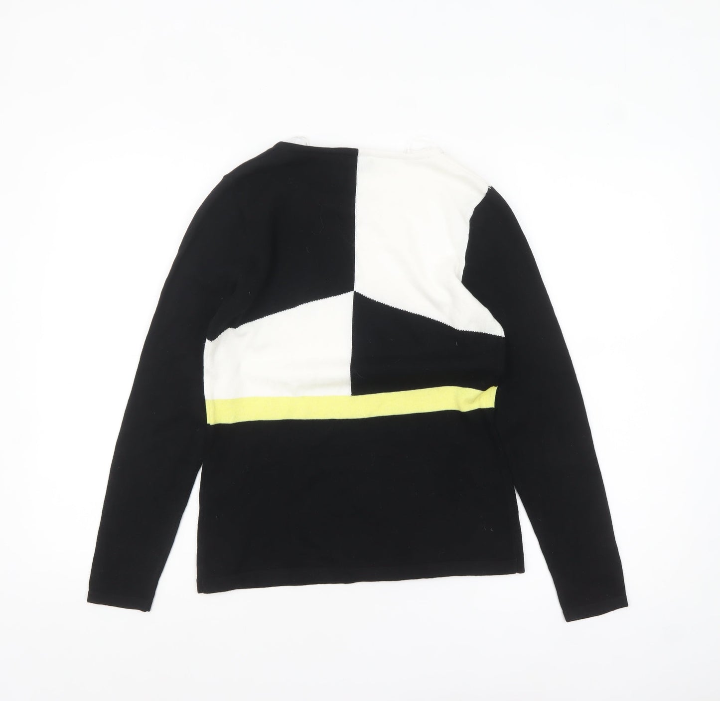 Womens UK Size XS Marble Black Pullover Jumper