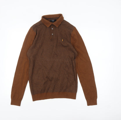Mens UK Size S NEXT Brown Pullover Jumper