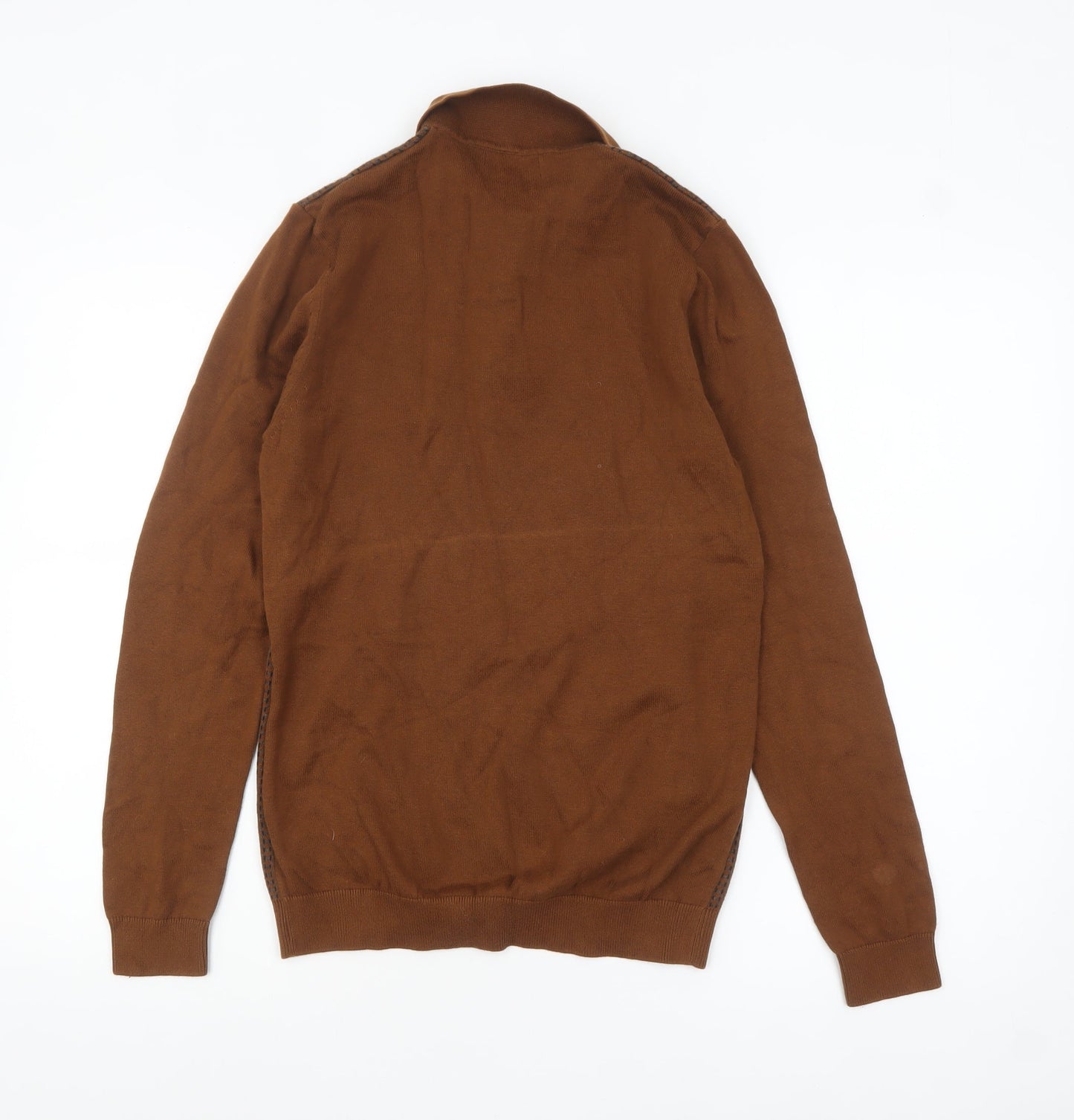 Mens UK Size S NEXT Brown Pullover Jumper