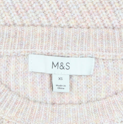 Womens UK Size XS Marks and Spencer Beige Pullover Jumper