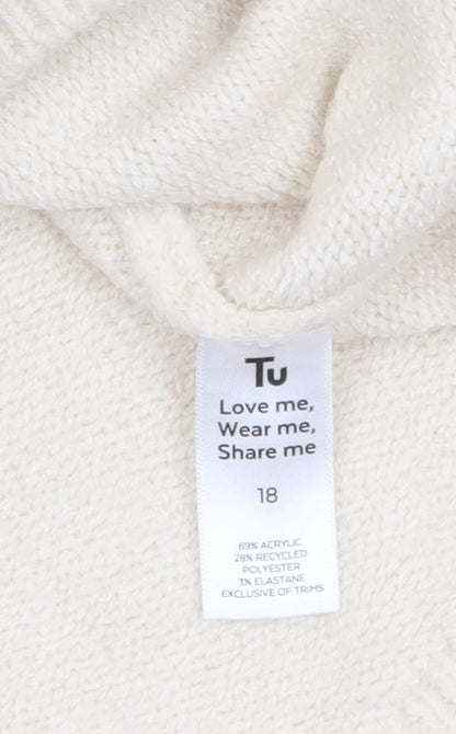 Womens UK Size 18 TU Ivory Pullover Jumper
