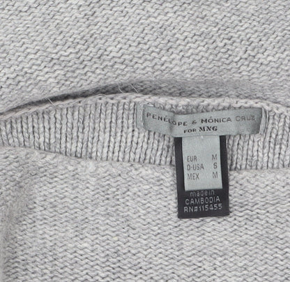 Womens UK Size 10 MNG Grey Pullover Jumper