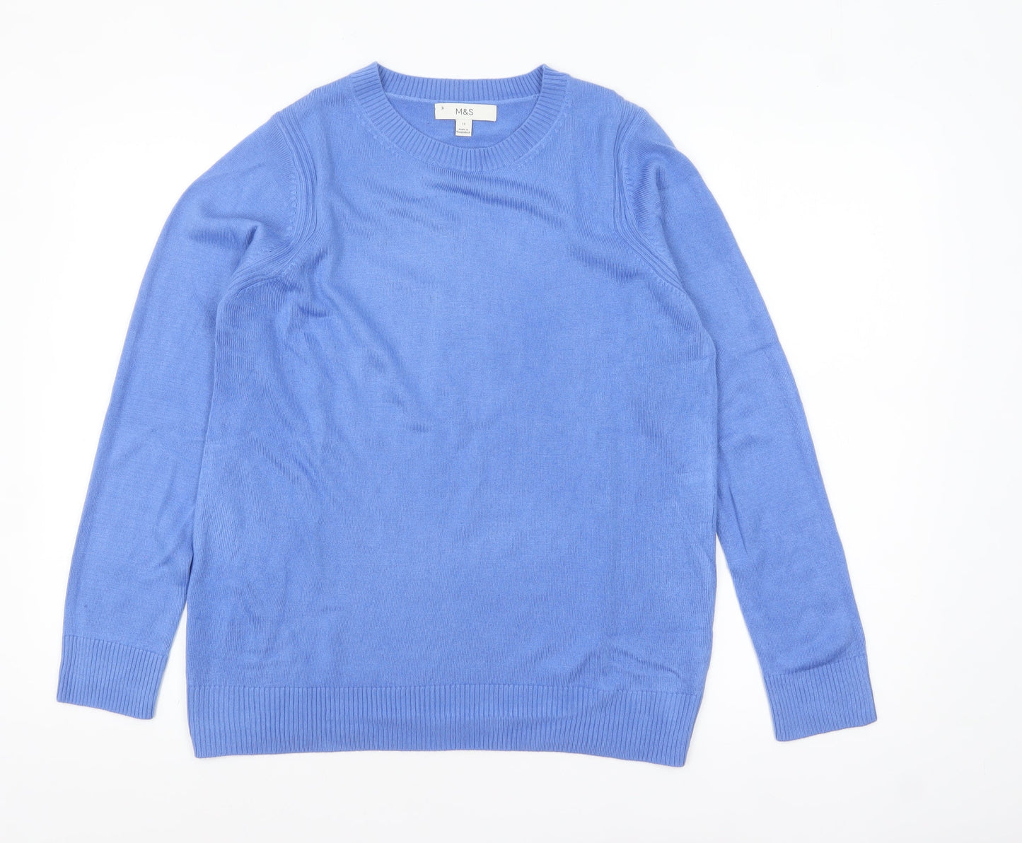 Womens UK Size 12 Marks and Spencer Blue Pullover Jumper