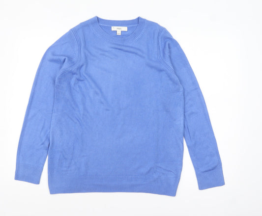 Womens UK Size 12 Marks and Spencer Blue Pullover Jumper