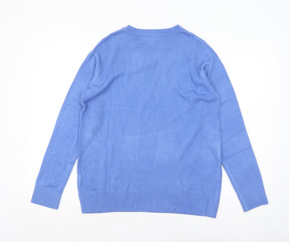 Womens UK Size 12 Marks and Spencer Blue Pullover Jumper