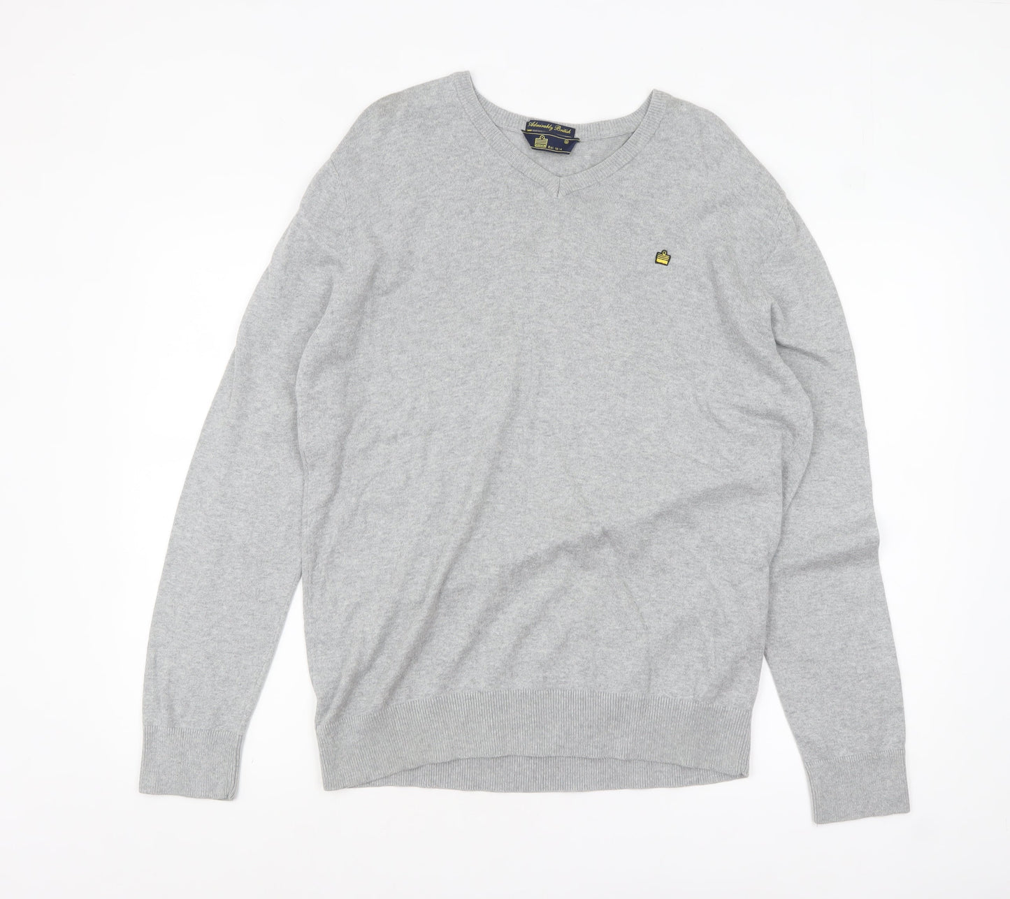 Mens UK Size M Admiral Grey Pullover Jumper