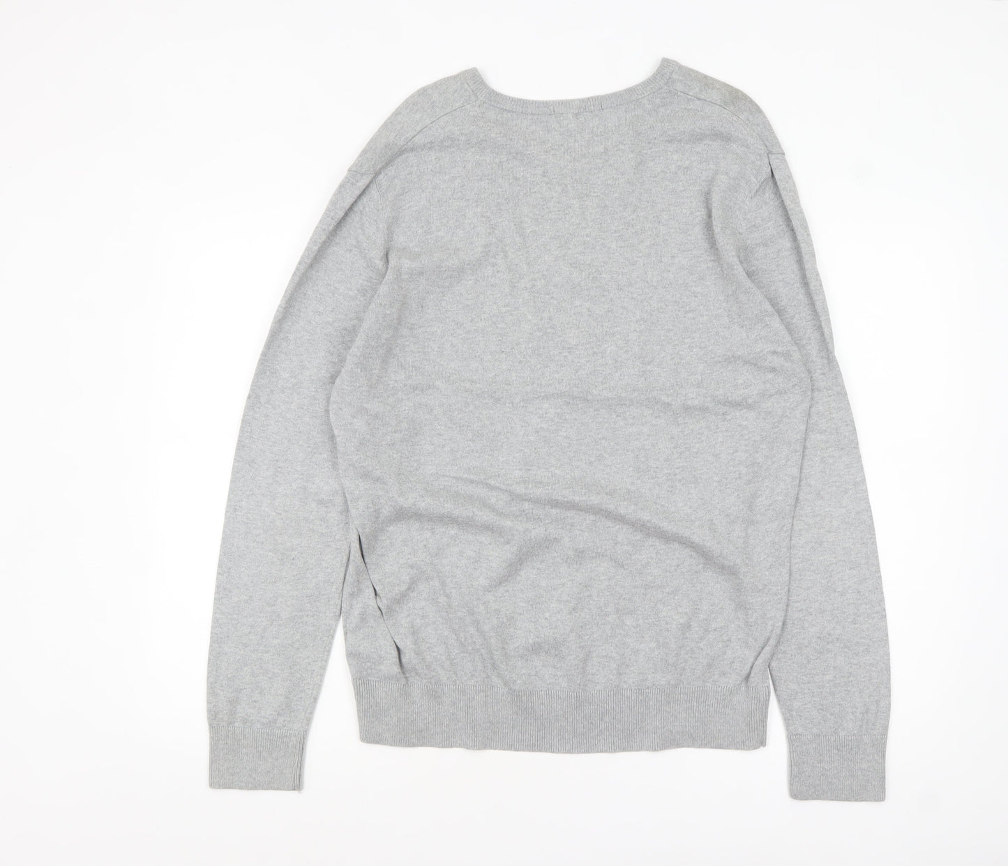 Mens UK Size M Admiral Grey Pullover Jumper