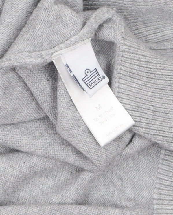 Mens UK Size M Admiral Grey Pullover Jumper