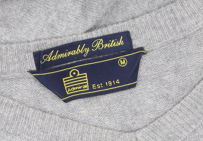 Mens UK Size M Admiral Grey Pullover Jumper