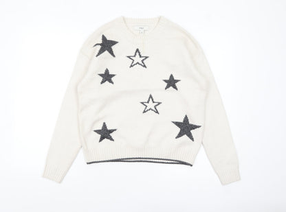 Womens UK Size S Marks and Spencer Ivory Pullover Jumper