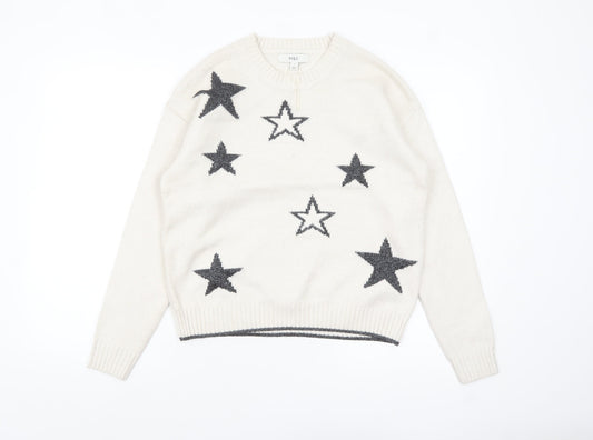 Womens UK Size S Marks and Spencer Ivory Pullover Jumper