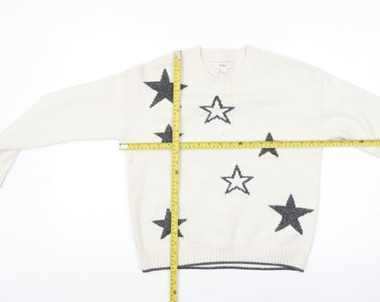 Womens UK Size S Marks and Spencer Ivory Pullover Jumper