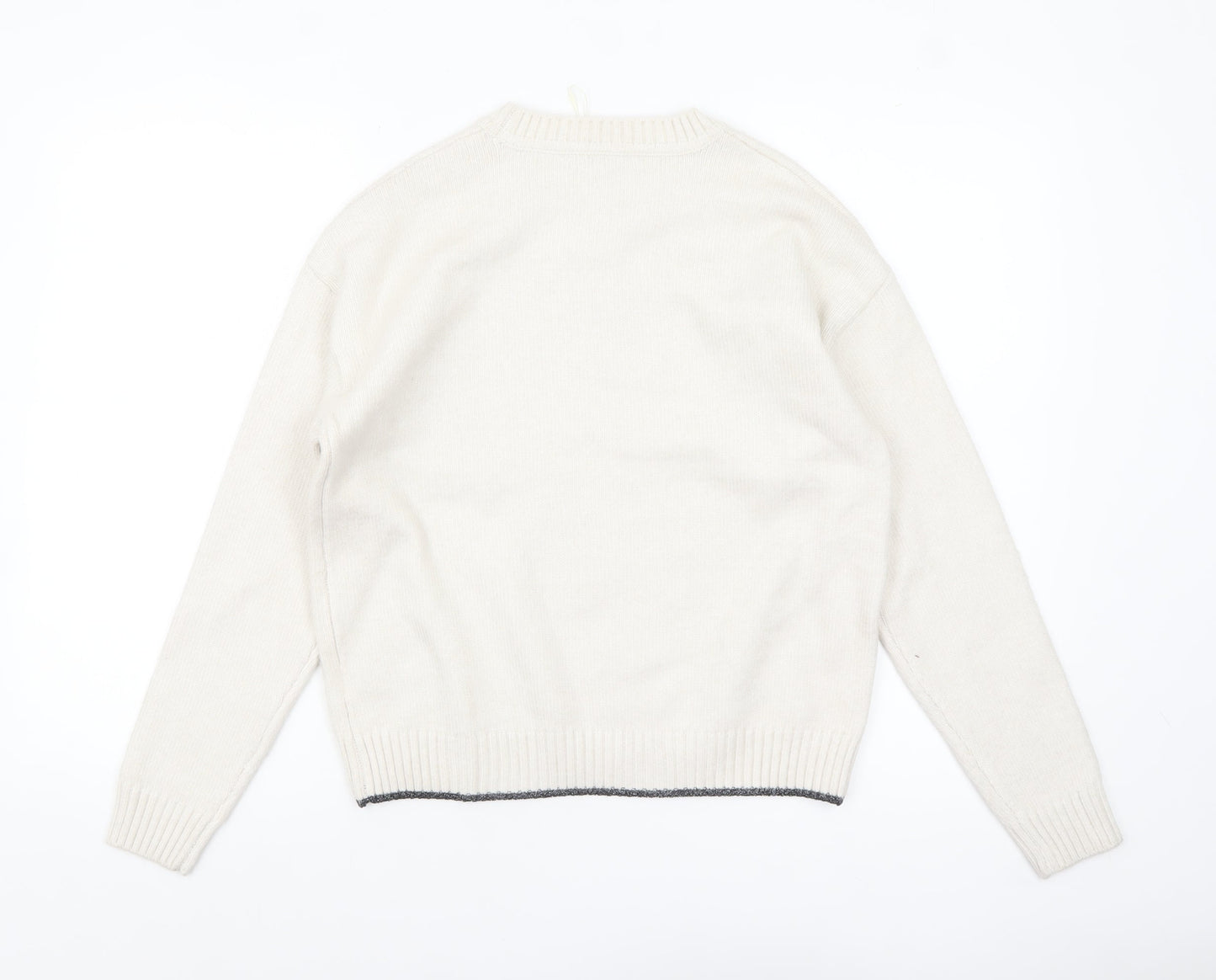 Womens UK Size S Marks and Spencer Ivory Pullover Jumper