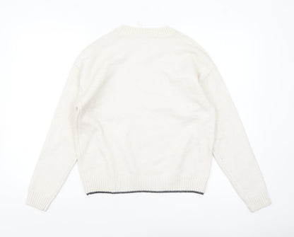 Womens UK Size S Marks and Spencer Ivory Pullover Jumper