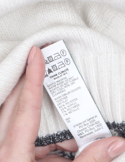 Womens UK Size S Marks and Spencer Ivory Pullover Jumper