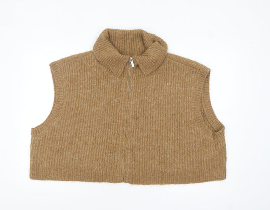 Womens UK Size 6XL Native Youth Beige Vest Jumper