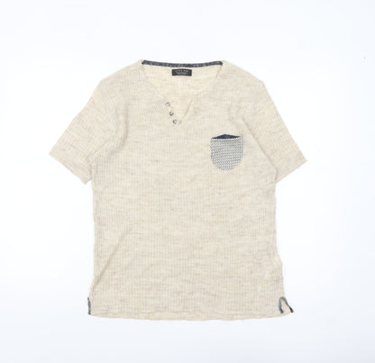 Mens UK Size M Zara Man Beige  T-Shirt