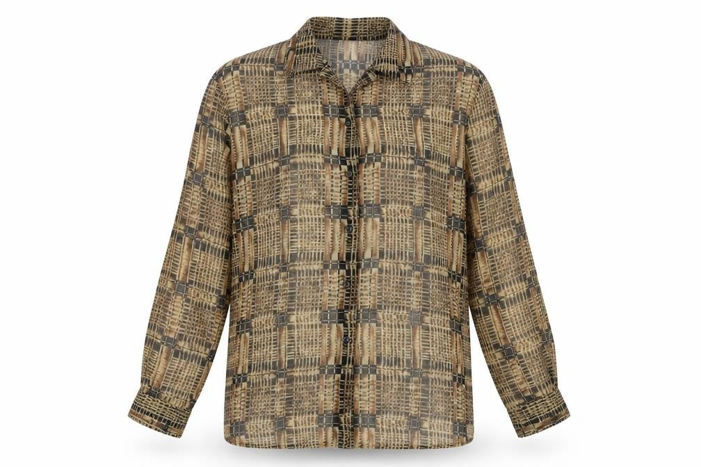 Womens UK Size M Notations Beige Classic Blouse