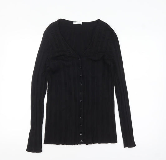 Womens UK Size M Planet Black Cardigan Jumper