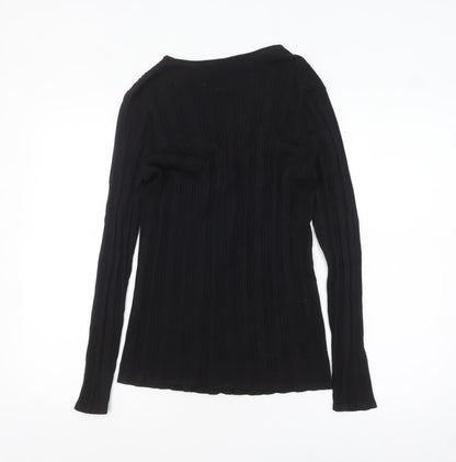 Womens UK Size M Planet Black Cardigan Jumper