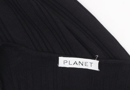 Womens UK Size M Planet Black Cardigan Jumper