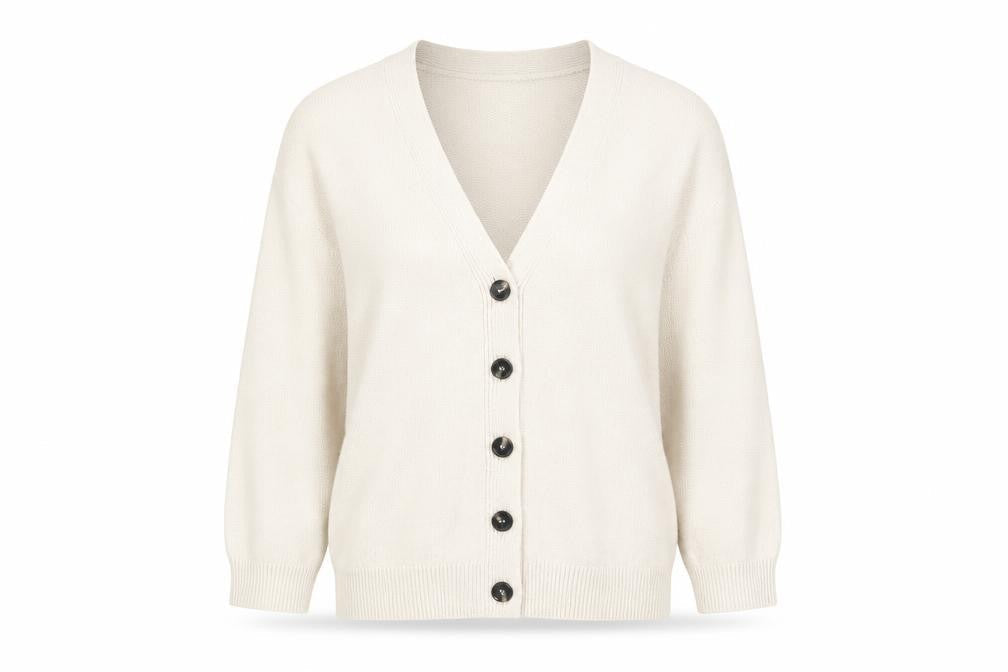Womens UK Size XS H&M Ivory Cardigan Jumper