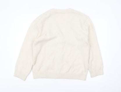 Womens UK Size XS H&M Ivory Cardigan Jumper