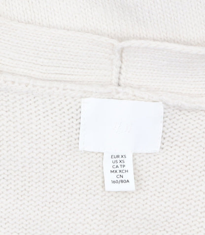 Womens UK Size XS H&M Ivory Cardigan Jumper