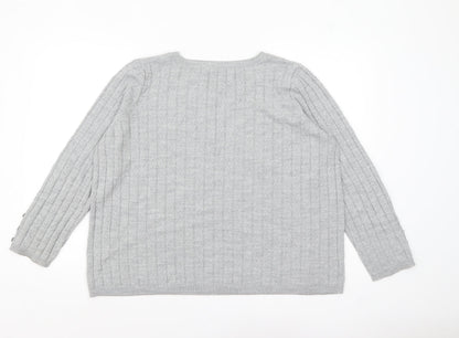 Womens UK Size 14 TU Grey Pullover Jumper