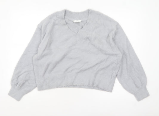Womens UK Size L Marks and Spencer Grey Pullover Jumper