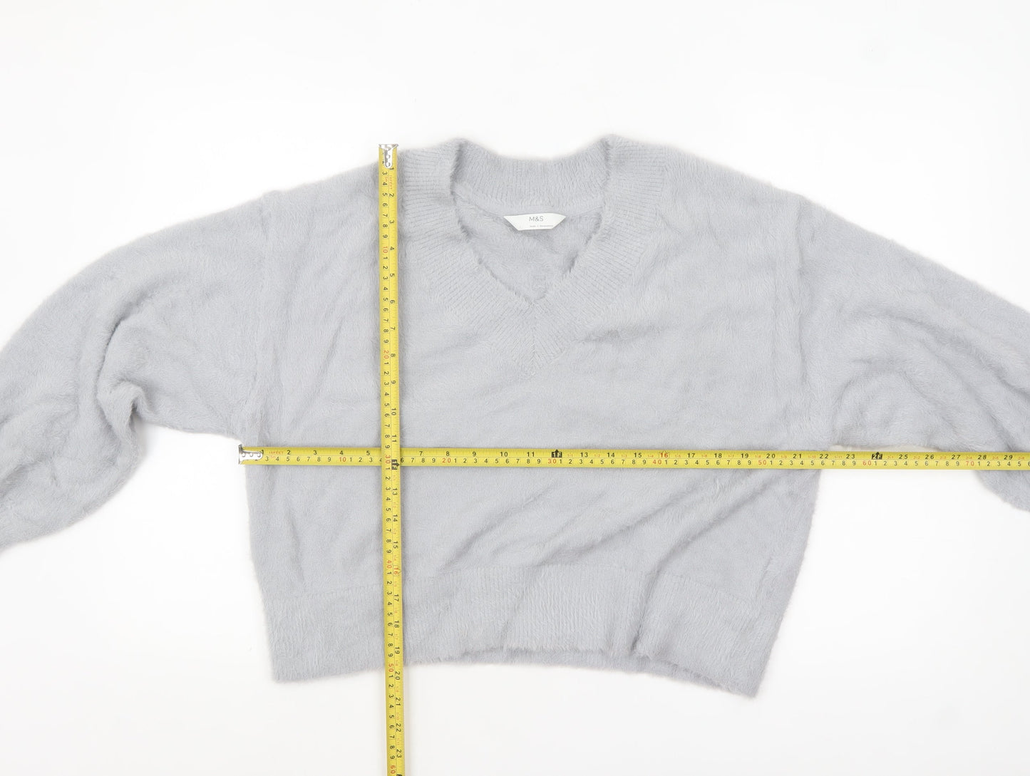 Womens UK Size L Marks and Spencer Grey Pullover Jumper