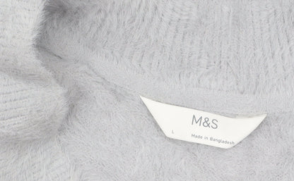 Womens UK Size L Marks and Spencer Grey Pullover Jumper