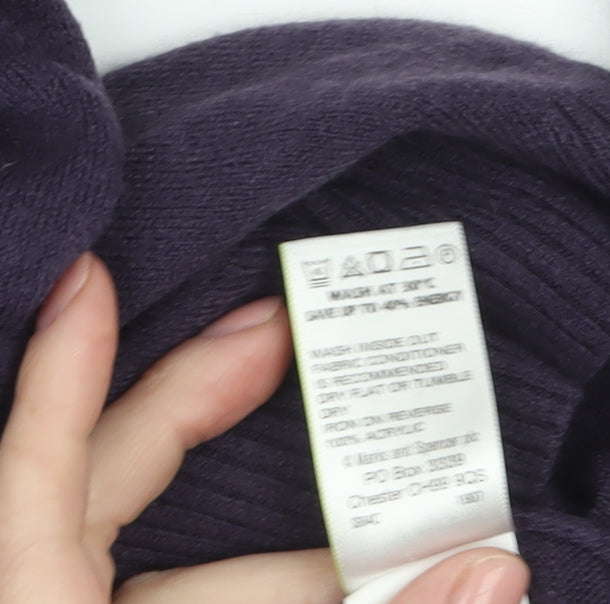 Womens UK Size 16 Marks and Spencer Purple Pullover Jumper