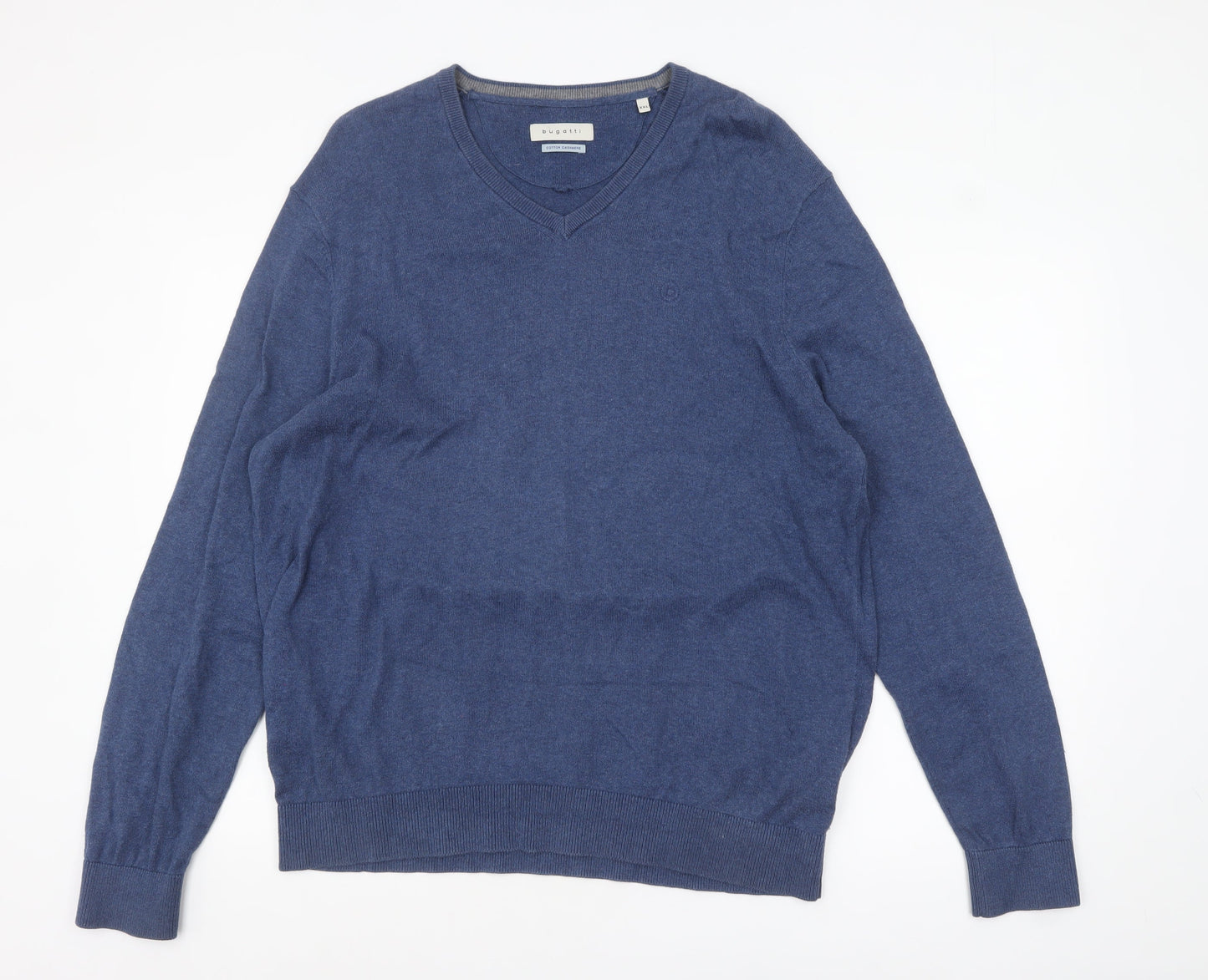 Mens UK Size 2XL Bugatti Blue Pullover Jumper