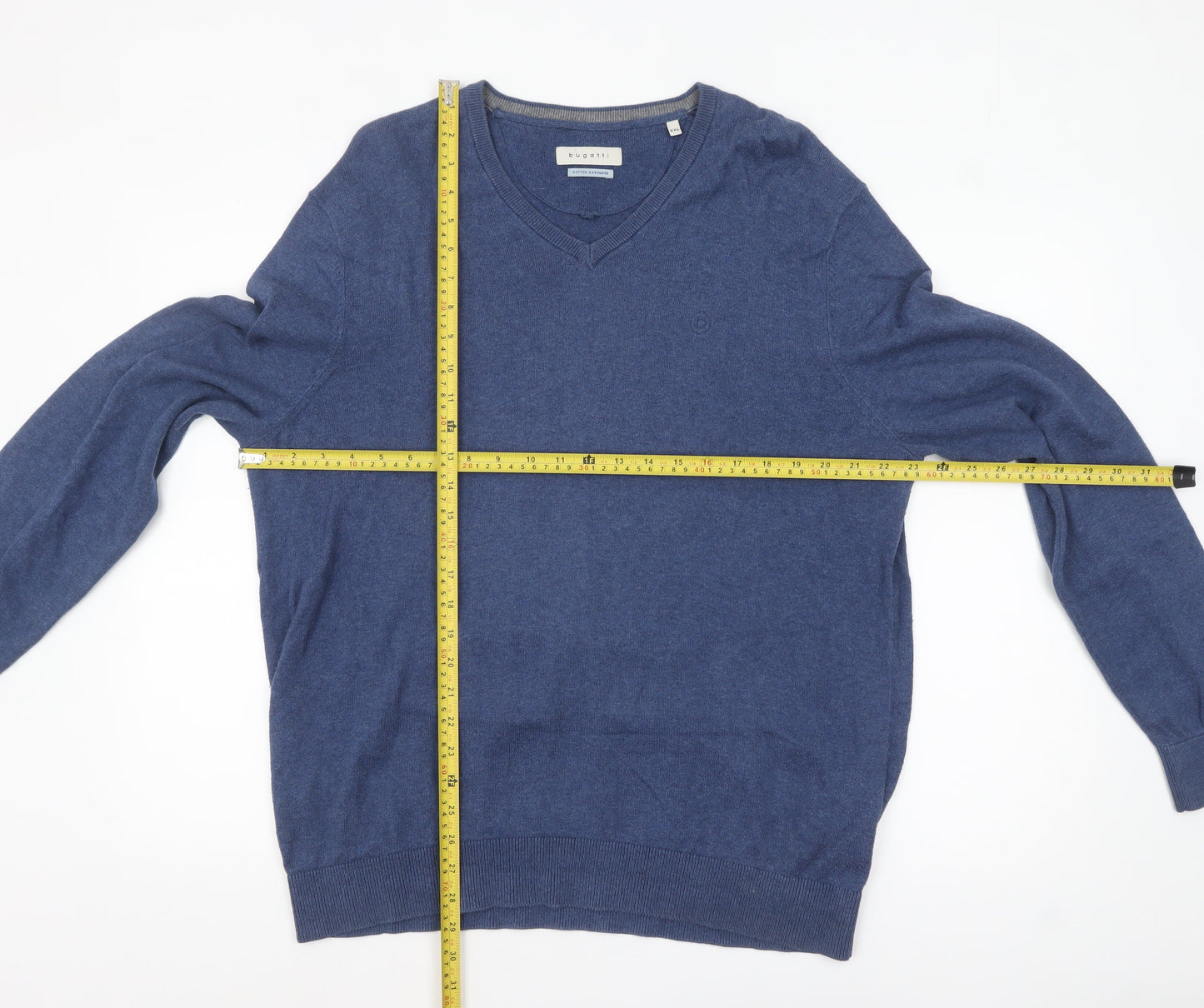 Mens UK Size 2XL Bugatti Blue Pullover Jumper