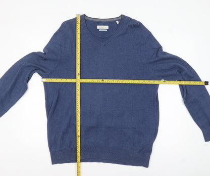 Mens UK Size 2XL Bugatti Blue Pullover Jumper