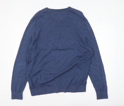 Mens UK Size 2XL Bugatti Blue Pullover Jumper