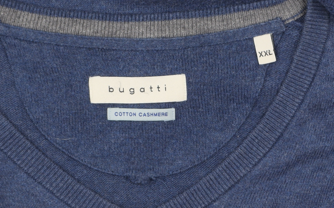 Mens UK Size 2XL Bugatti Blue Pullover Jumper
