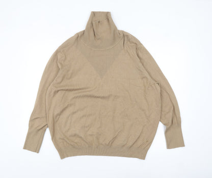 Womens UK Size M Adia Fashion Beige Pullover Jumper