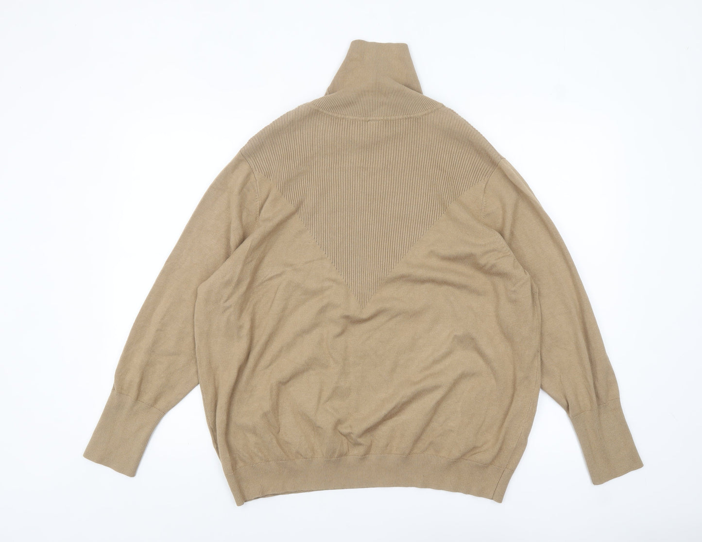 Womens UK Size M Adia Fashion Beige Pullover Jumper