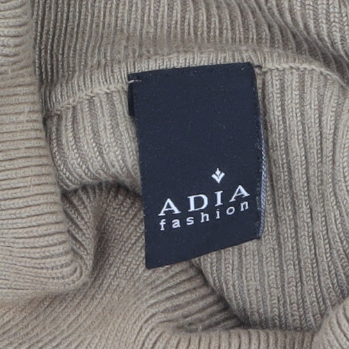 Womens UK Size M Adia Fashion Beige Pullover Jumper