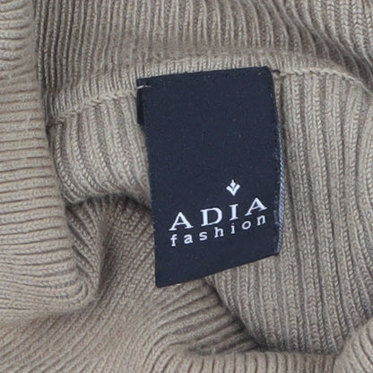 Womens UK Size M Adia Fashion Beige Pullover Jumper
